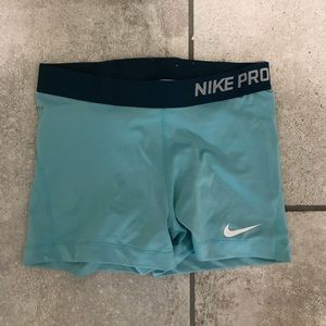 Turquoise Nike Pro spandex
